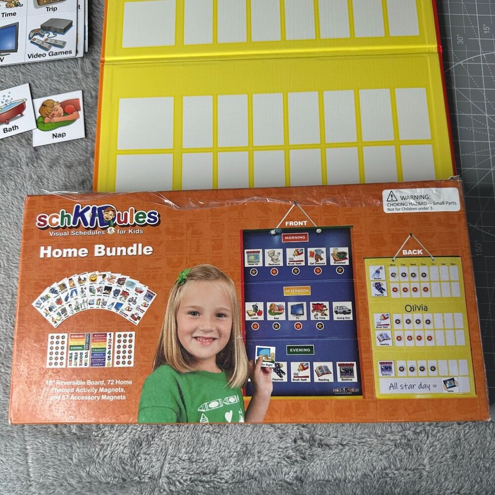 SchKIDules Home Bundle Visual Schedule‎ Kids Magnetic Routine Board ADHD Autism